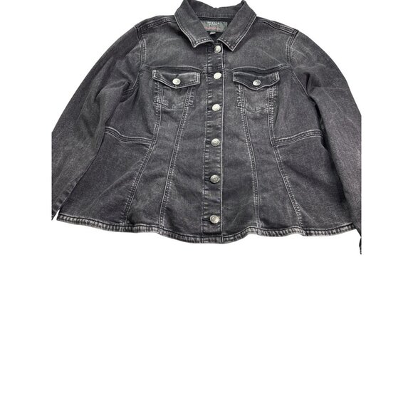 Torrid Womens Denim Jacket Size 1 (US 1X) Black Cotton Blend - Picture 3 of 7